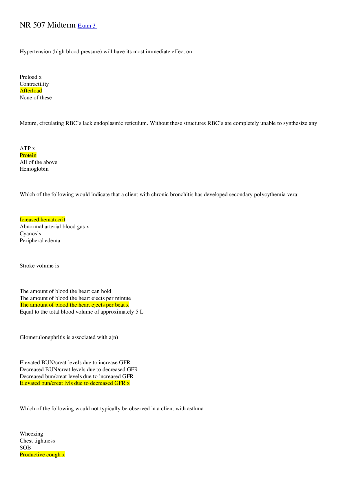 Preview image for NR 507 Midterm Exam 3 - Questions with Answers